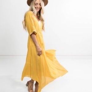 Mustard yellow le creme dress